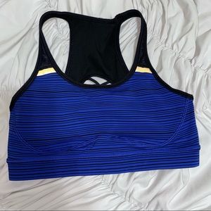 Blue Striped Lululemon Sports Bra